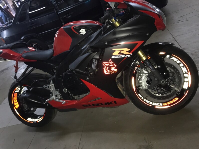 Motorcycle rim kit stickers SUZUKI GSXR 1000 wheel decals tape Etsy
