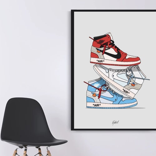 Nike Air Jordan 1 Bred Retro Poster - Etsy