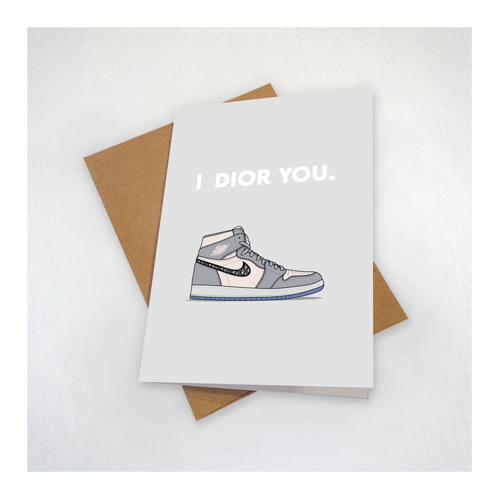 Dior X Nike 1 I You Greetings Card -