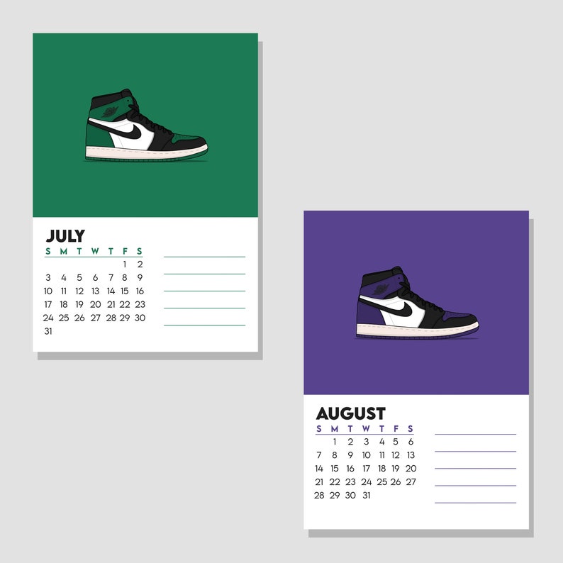 2022 Jordan 1 Sneaker Calendar Etsy