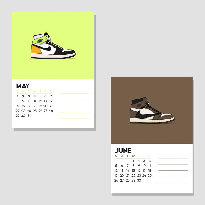 2022 Jordan 1 Sneaker Calendar | Etsy