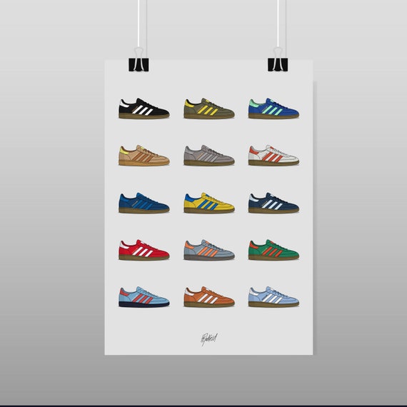 Camarada Ligero Funcionar Impresión de póster de zapatillas Adidas Spezial Classic - Etsy España