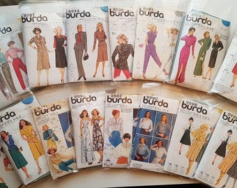 Burda Schnittmuster 80er,90er Jahre, Vintage gebraucht