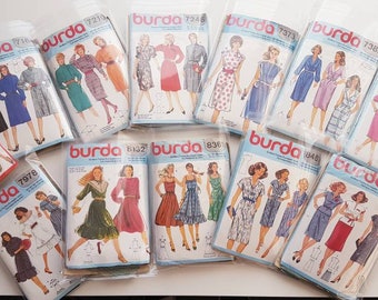Burda Schnittmuster Kleider Röcke, 80er,90er Jahre, Vintage gebraucht