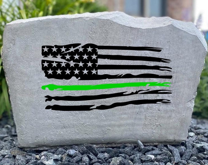Armed forces custom engraved stone-military stone- Name and Address sign -Address stone- custom engraved house rock- home decor 17”x11”