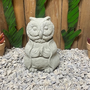 Owl Buddha concrete statue