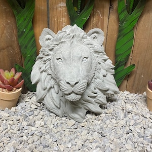 Hanging lion face concrete statue indoor/ outdoor home decor