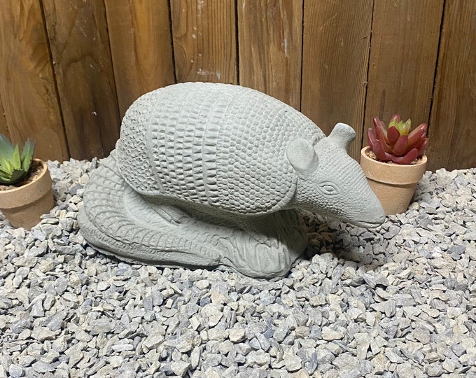 Armadillo concrete statue garden decor