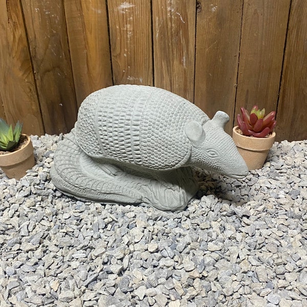 Armadillo concrete statue garden decor