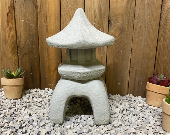 1pc pagoda, Concrete indoor/ outdoor statue, zen garden, spiritual statue