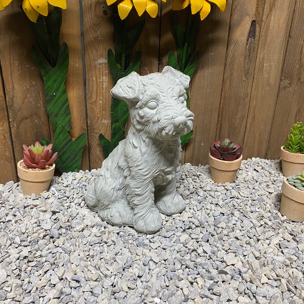 Yorkie / Yorkshire terrier concrete statue indoor/ outdoor home decor