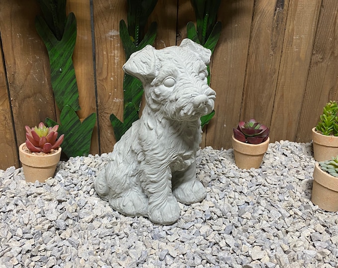 Yorkie / Yorkshire terrier concrete statue indoor/ outdoor home decor