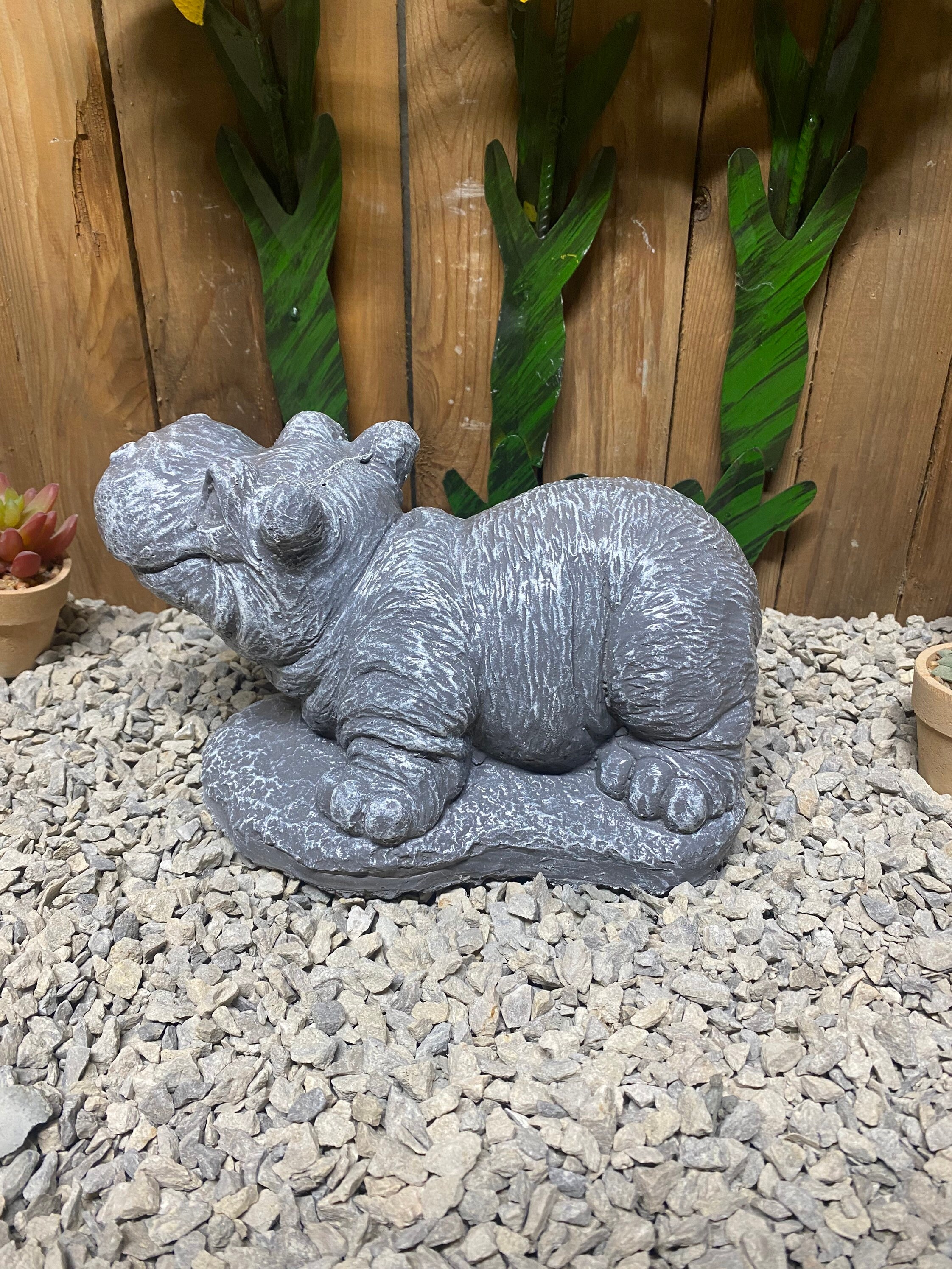 Hippo concrete statue, garden Statuary, hippopotamus outdoor / indoor