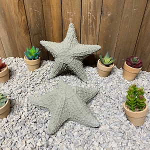 9” starfish/ sea star concrete statue lawn or garden decor, indoor/ outdoor concrete statue