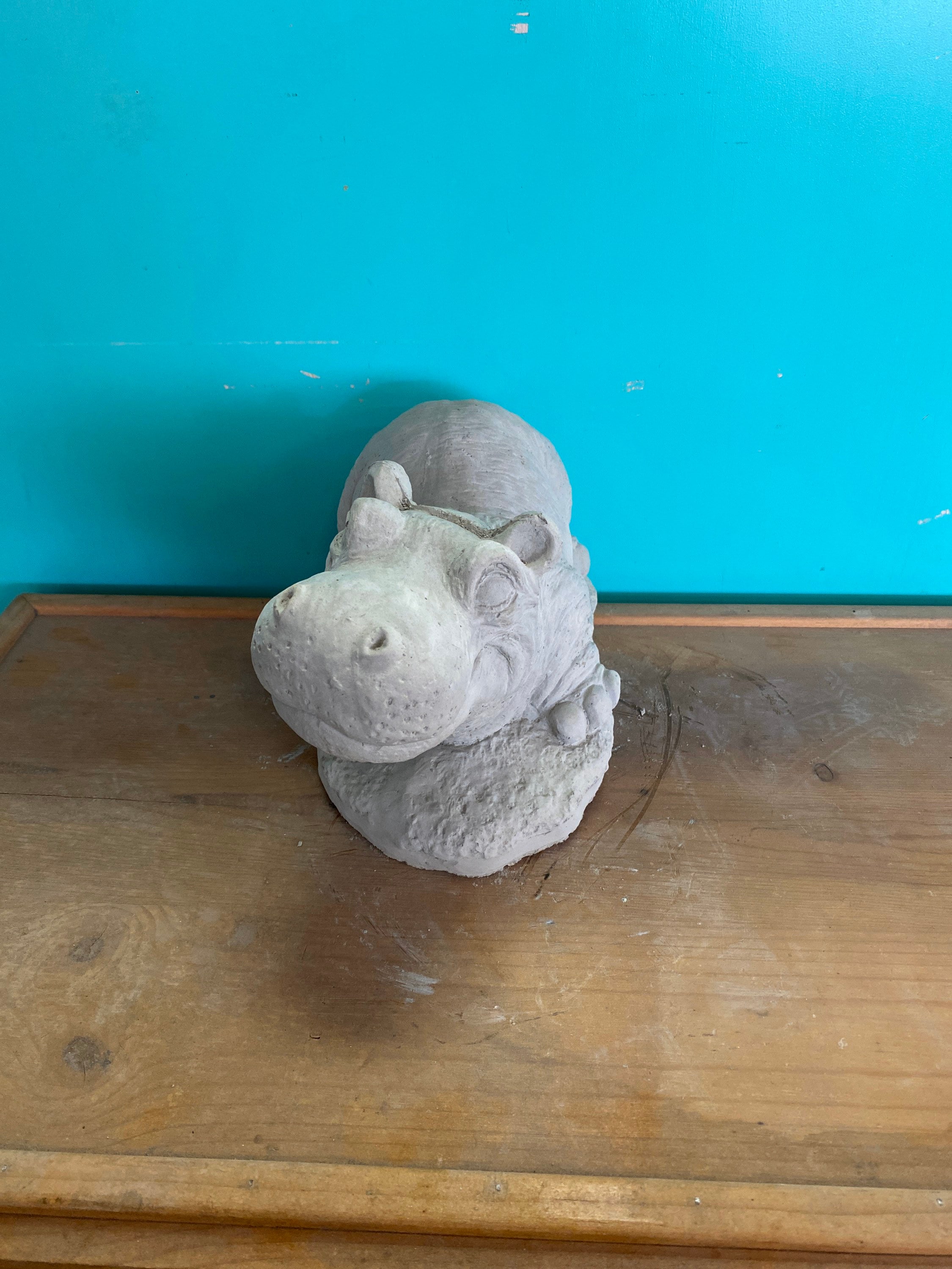Hippo concrete statue, garden Statuary, hippopotamus outdoor / indoor