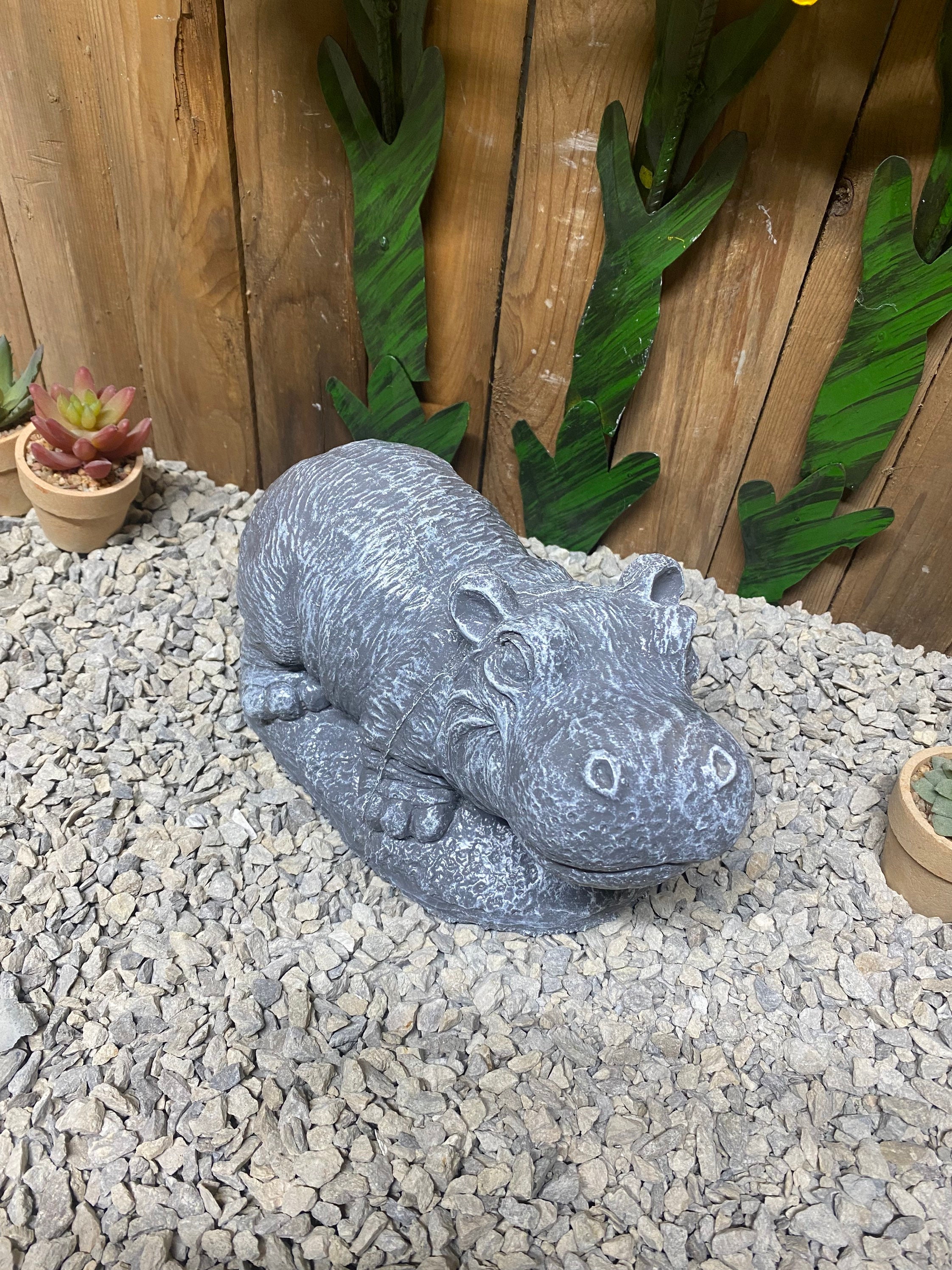 Hippo concrete statue, garden Statuary, hippopotamus outdoor / indoor