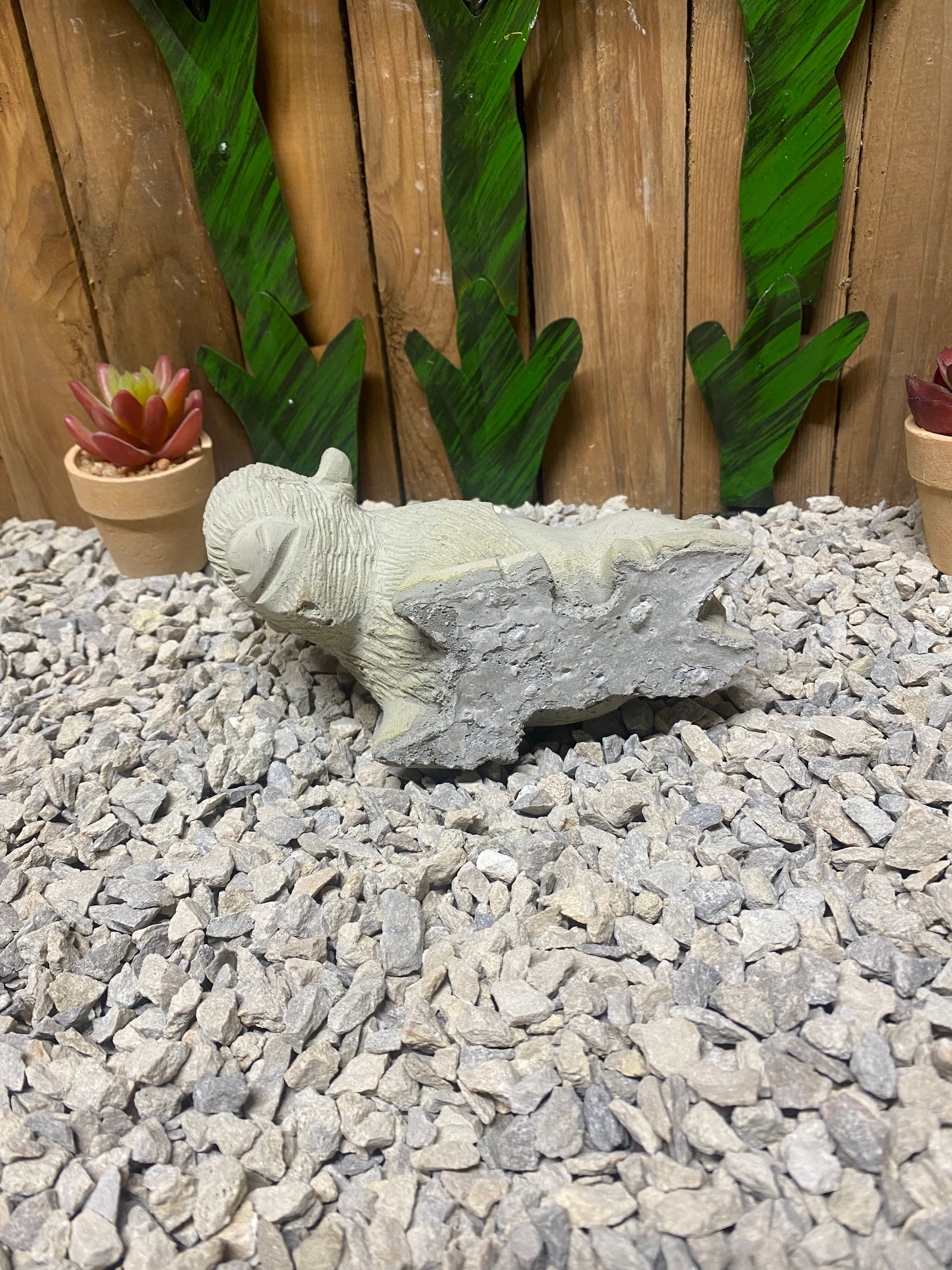 Buffalo concrete statue