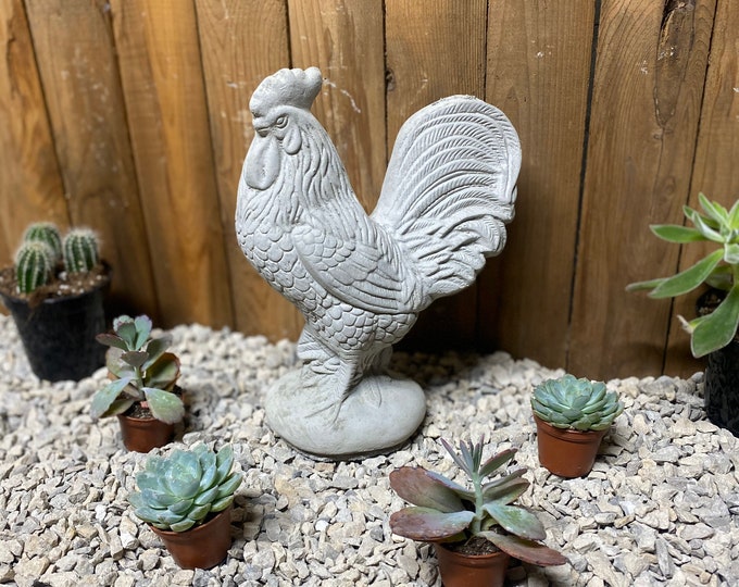 Rooster, chicken, farm animal, farm life, eggs, Rooster concrete statue