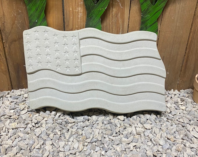 American flag concrete statue indoor/ outdoor home and garden decor