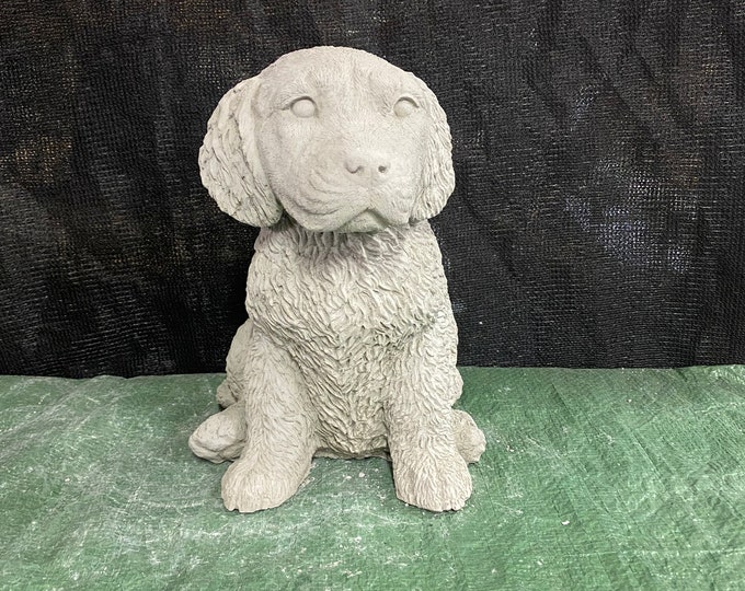 Golden retriever dog statue garden decor pet memorial