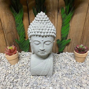 Thai Buddha bust concrete statue indoor/ outdoor home decor