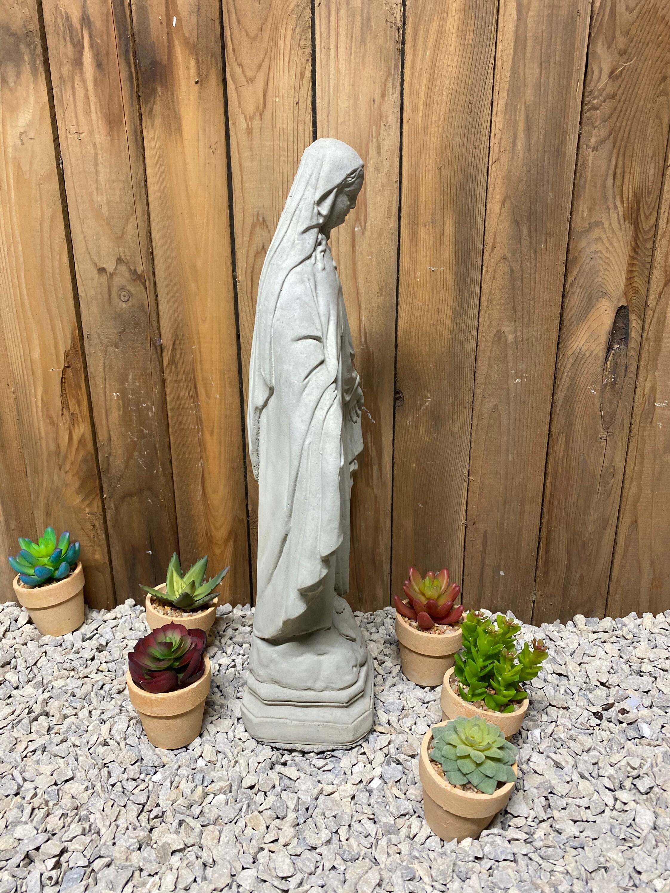 Blessed Mother free shipping Mary Concrete statue Virgin | Etsy