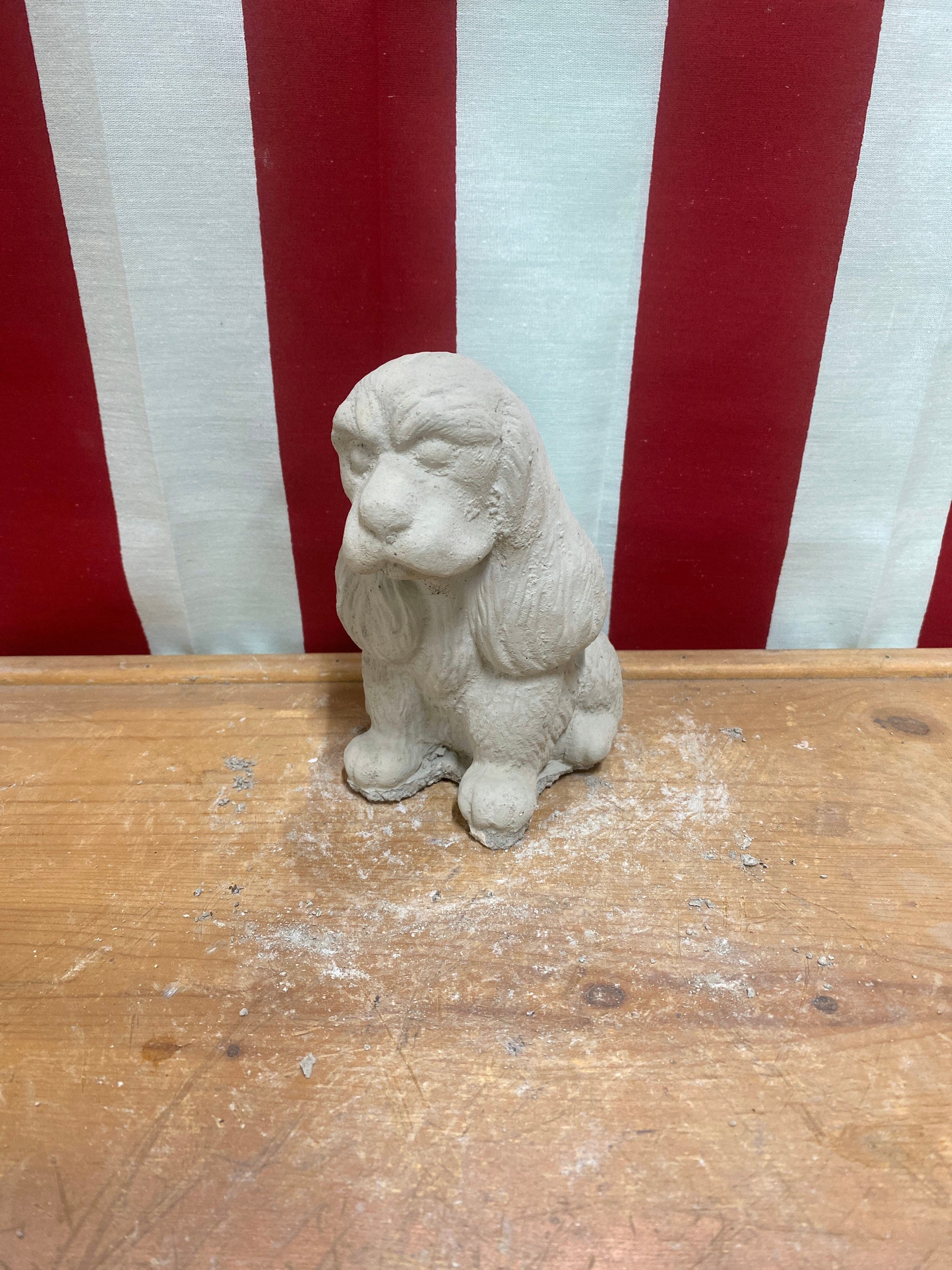 5.5â cocker spaniel dog concrete statue pet memorial stone