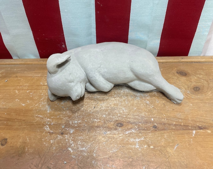 Pig Laying on side concrete statue