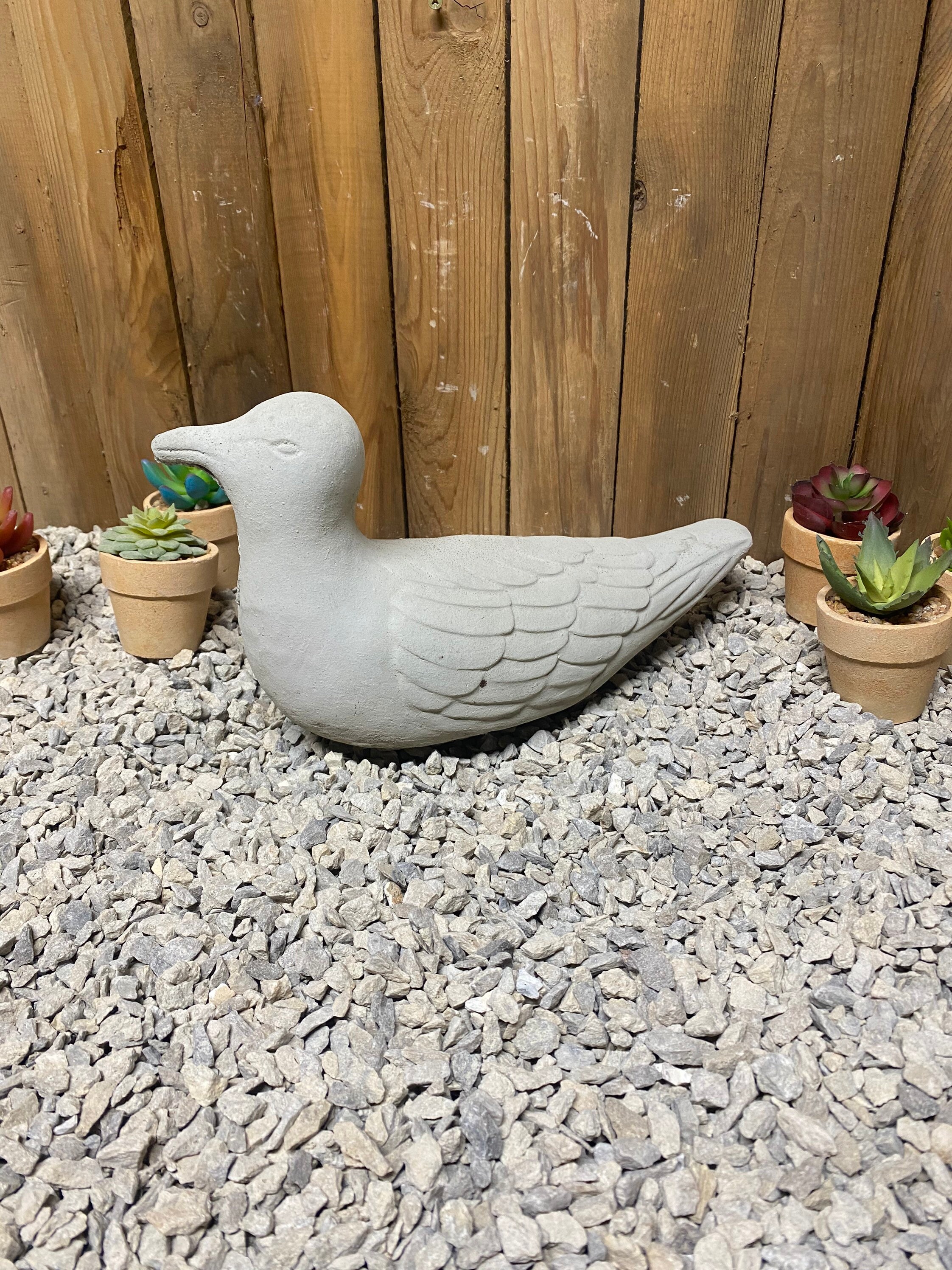 Seagull bird concrete statue, indoor/ outdoor home decor, seabirds