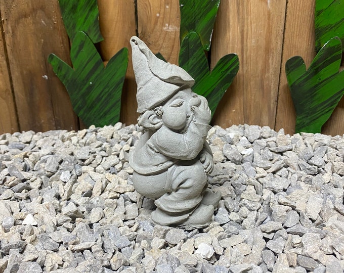 5” stinky gnome / elf concrete statue