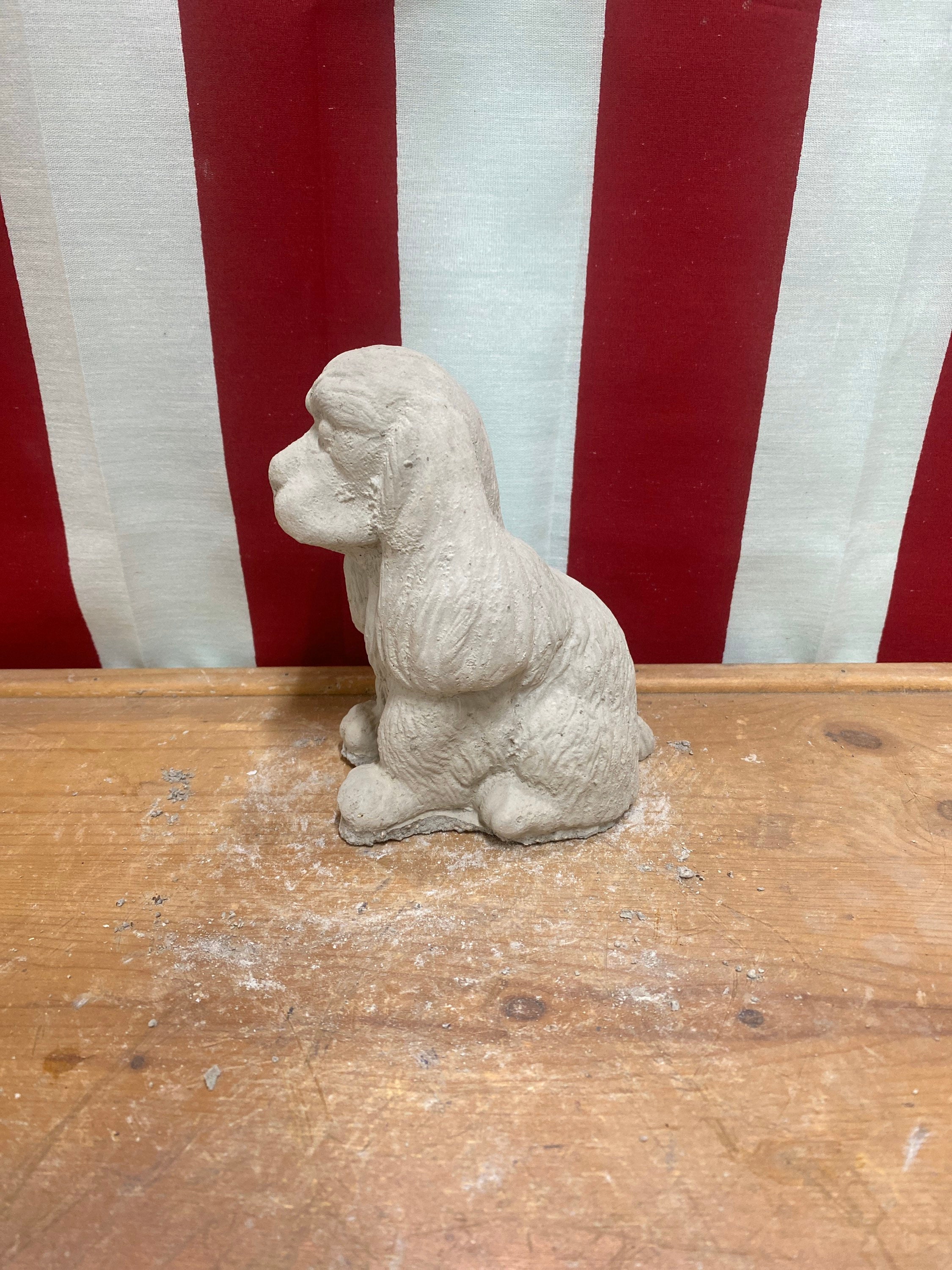 5.5â cocker spaniel dog concrete statue pet memorial stone