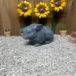 12” rabbit concrete statue garden decor