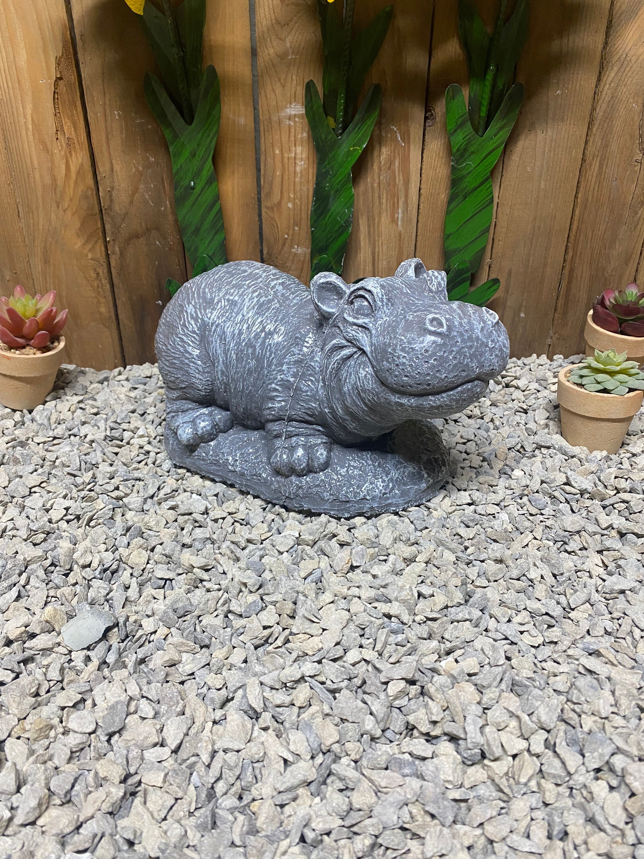 Hippo concrete statue, garden Statuary, hippopotamus outdoor / indoor