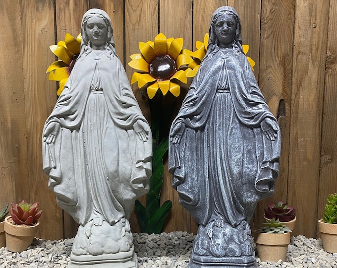 17.5” Blessed Mother, free shipping, Mary Concrete statue, Virgin Mary, religious statue