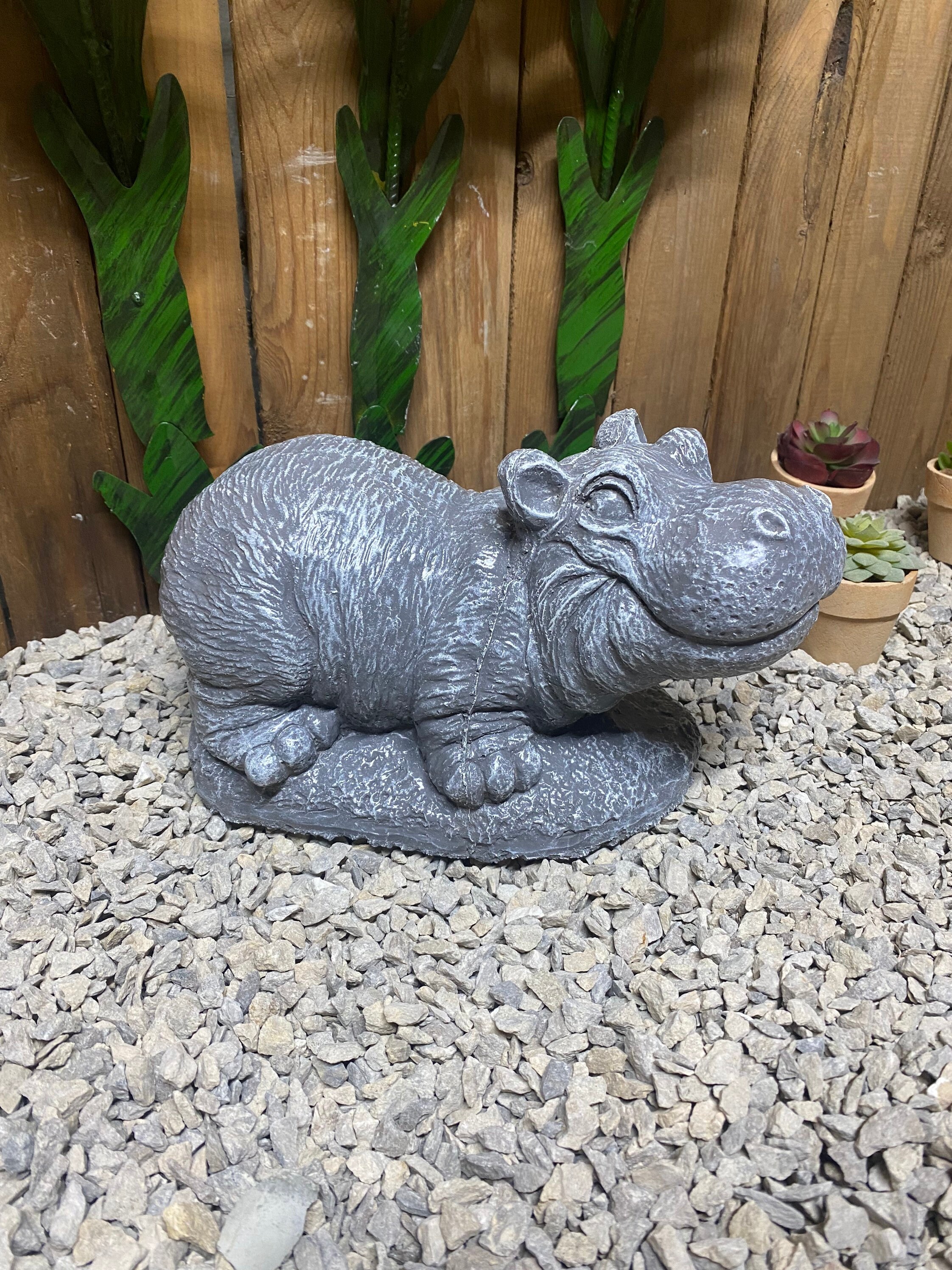 Hippo concrete statue, garden Statuary, hippopotamus outdoor / indoor