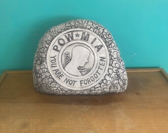 POW MIA Concrete stone