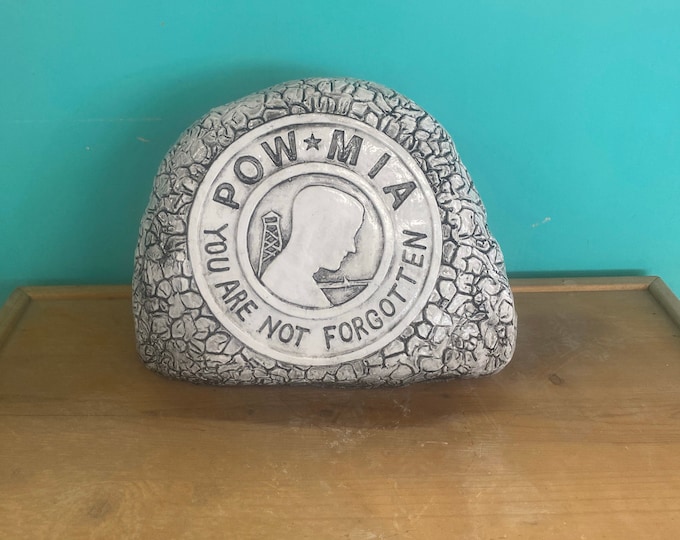 POW MIA Concrete stone