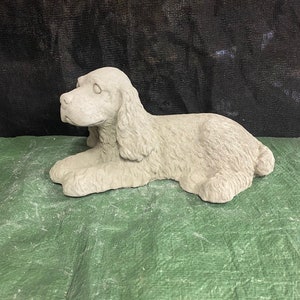 Cocker spaniel dog concrete statue garden decor lawn decoration pet memorial