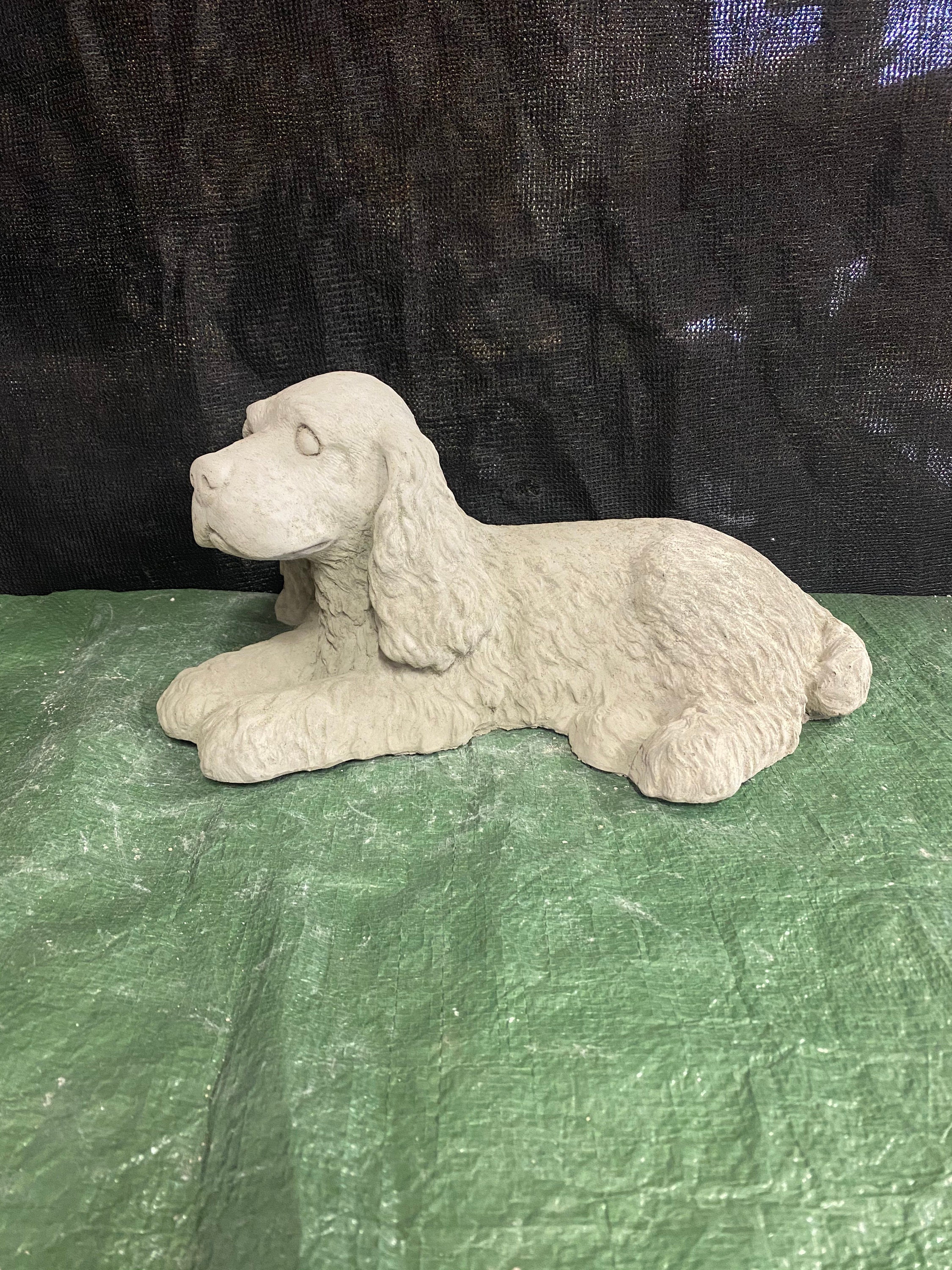 cocker spaniel garden statue