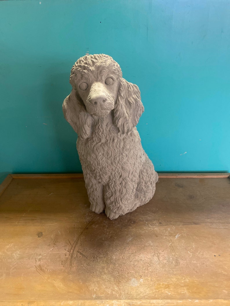Poodle Concrete Pet Statue Etsy