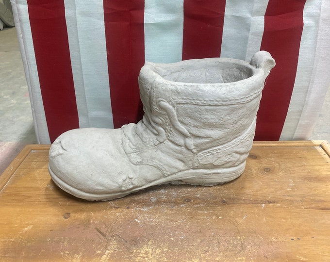Old boot planter concrete statue