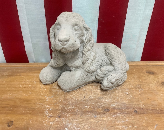 Cocker spaniel dog concrete statue pet memorial