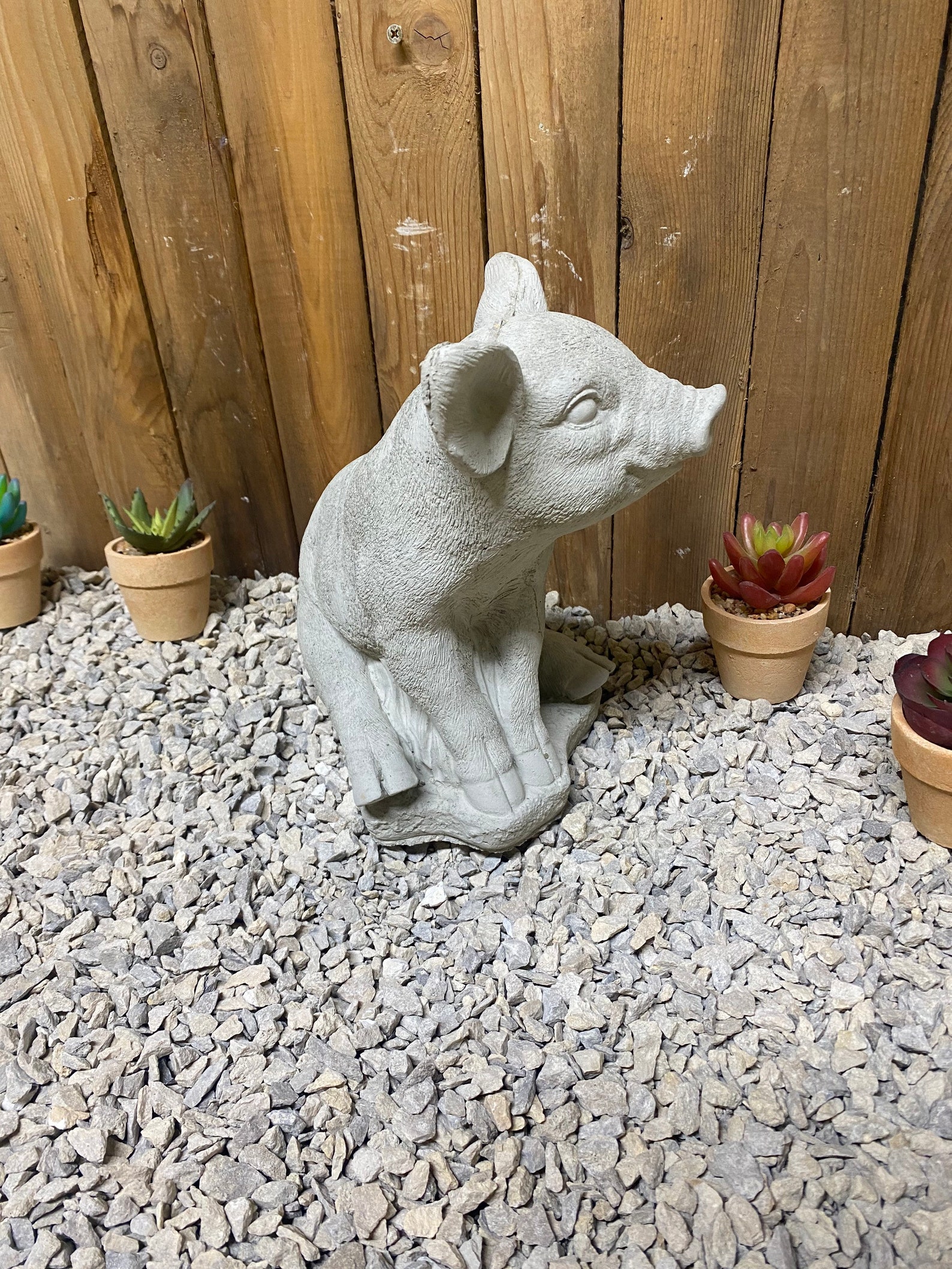 12lbs Pig Concrete Statue Indoor/ Outdoor Home and Garden Etsy