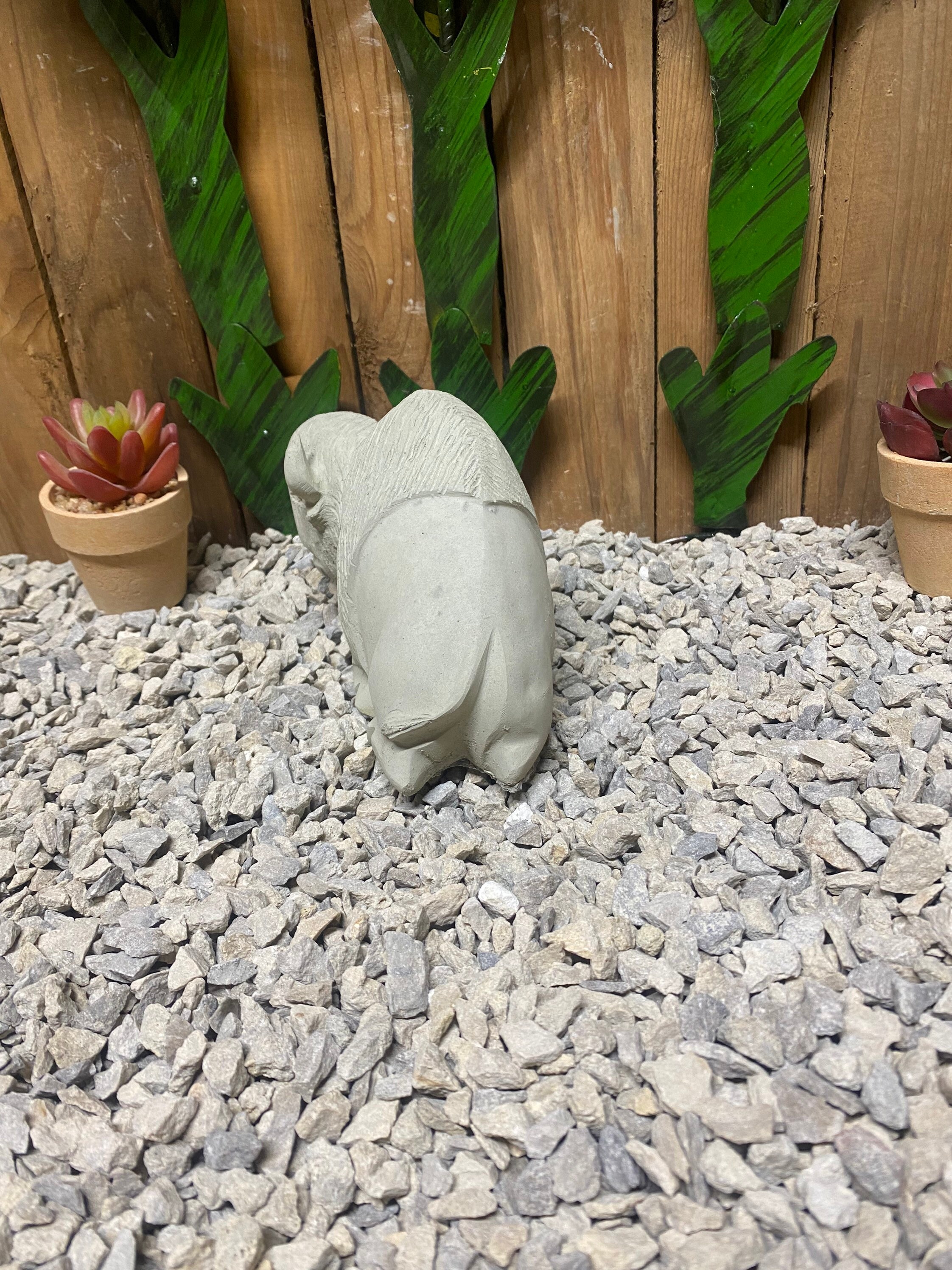 Buffalo concrete statue