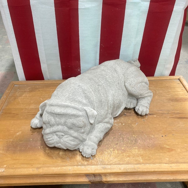 English Bulldog Statue for Garden Etsy