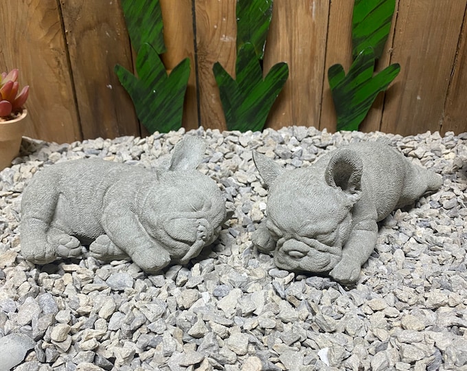 French bulldog concrete statue indoor/ outdoor home and garden decor