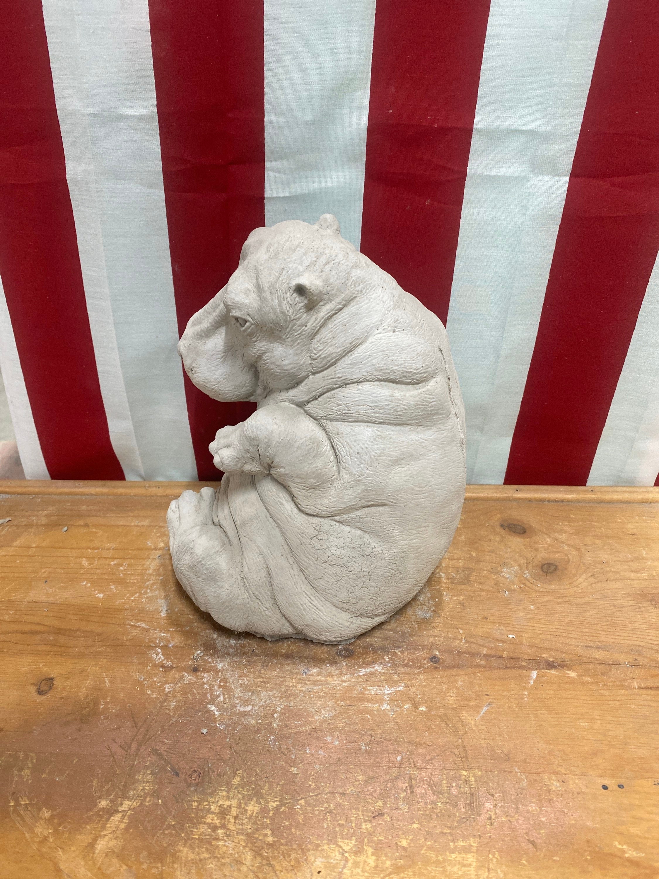 Sitting hippo (hippopotamus) Concrete Statuary