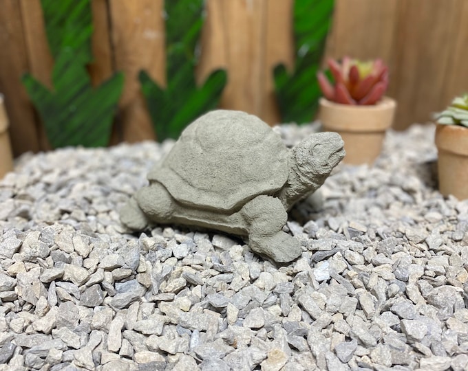 Small concrete turtle statue
