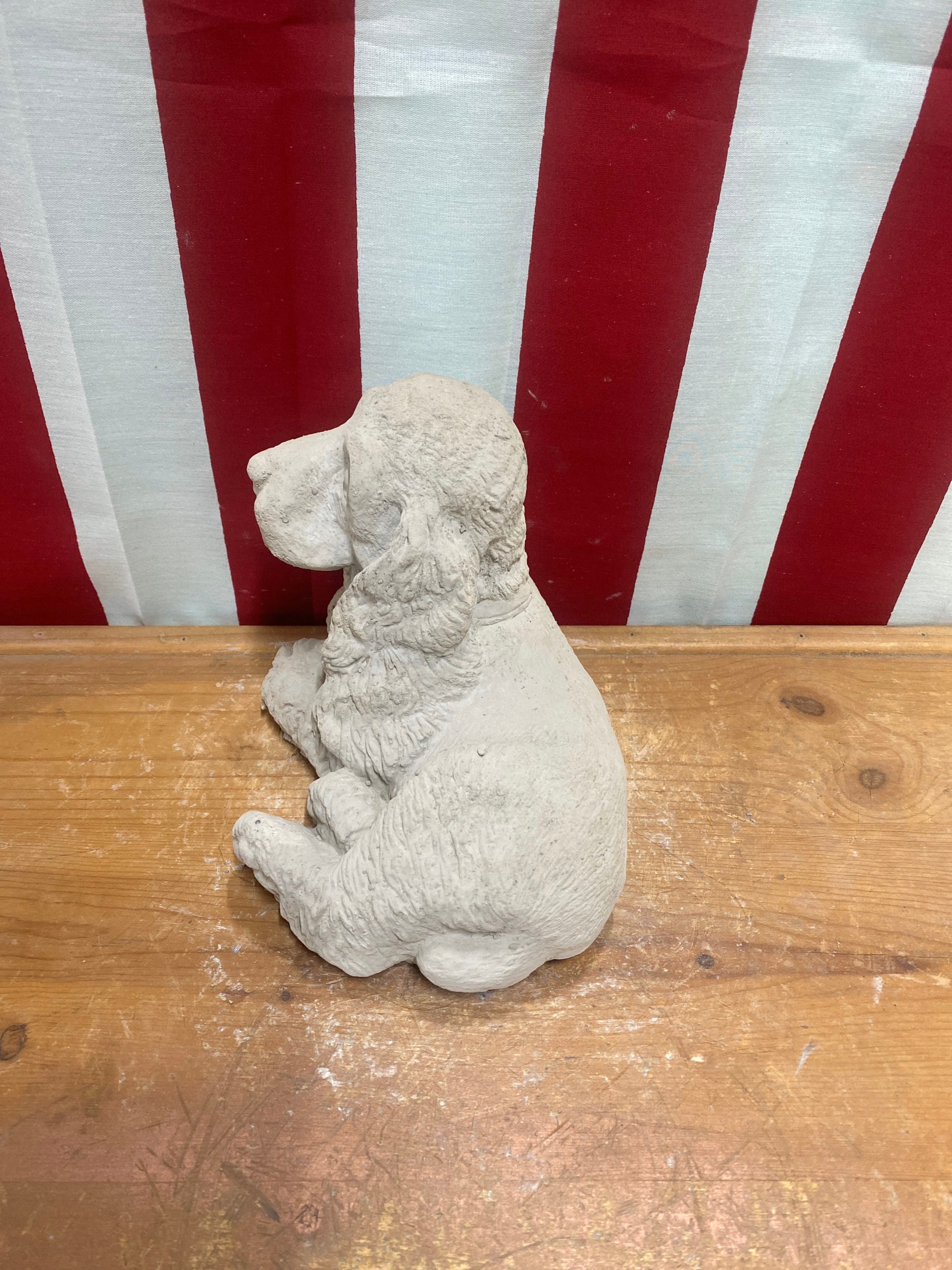 Cocker spaniel dog concrete statue pet memorial