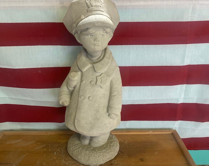 Police boy Concrete statue
